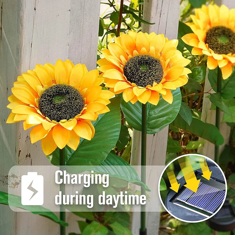 Solar Sunflower Garden Lights